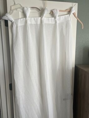 White Tab-Top Curtain Panels 2 count NWOT